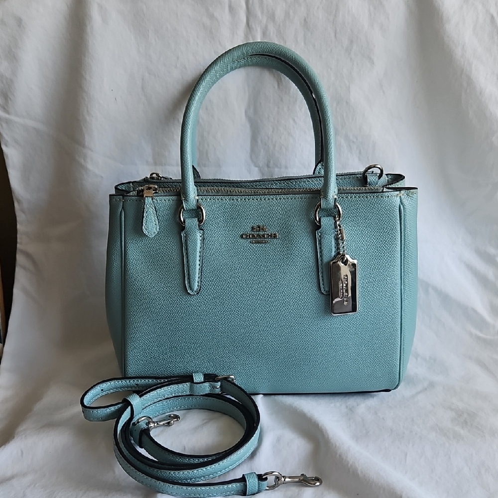 Coach Light Blue Leather Handbag/Crossbody